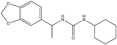 1-[1-(1,3-benzodioxol-5-yl)ethyl]-3-cyclohexylurea 结构式