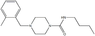 N-butyl-4-[(2-methylphenyl)methyl]piperazine-1-carboxamide 结构式