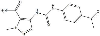 4-[(4-acetylphenyl)carbamoylamino]-2-methylpyrazole-3-carboxamide 结构式