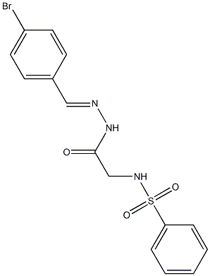 2-(benzenesulfonamido)-N-[(E)-(4-bromophenyl)methylideneamino]acetamide 结构式