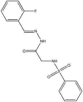 2-(benzenesulfonamido)-N-[(E)-(2-fluorophenyl)methylideneamino]acetamide 结构式