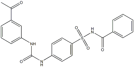 N-[4-[(3-acetylphenyl)carbamoylamino]phenyl]sulfonylbenzamide 结构式