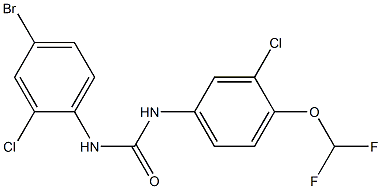 1-(4-bromo-2-chlorophenyl)-3-[3-chloro-4-(difluoromethoxy)phenyl]urea 结构式