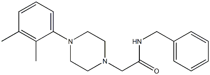 N-benzyl-2-[4-(2,3-dimethylphenyl)piperazin-1-yl]acetamide 结构式