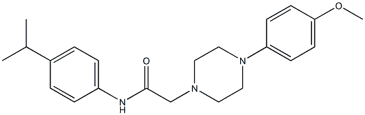 2-[4-(4-methoxyphenyl)piperazin-1-yl]-N-(4-propan-2-ylphenyl)acetamide 结构式