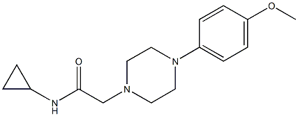 N-cyclopropyl-2-[4-(4-methoxyphenyl)piperazin-1-yl]acetamide 结构式