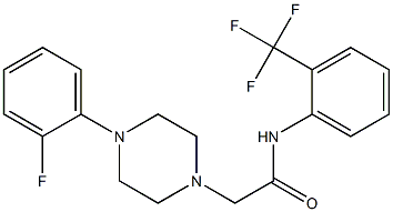 2-[4-(2-fluorophenyl)piperazin-1-yl]-N-[2-(trifluoromethyl)phenyl]acetamide 结构式