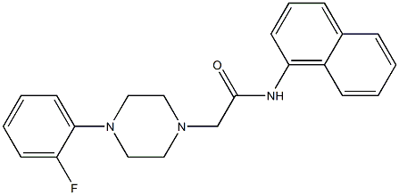 2-[4-(2-fluorophenyl)piperazin-1-yl]-N-naphthalen-1-ylacetamide 结构式