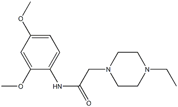 N-(2,4-dimethoxyphenyl)-2-(4-ethylpiperazin-1-yl)acetamide 结构式