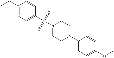 1-(4-ethylphenyl)sulfonyl-4-(4-methoxyphenyl)piperazine 结构式