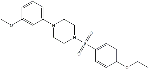 1-(4-ethoxyphenyl)sulfonyl-4-(3-methoxyphenyl)piperazine 结构式