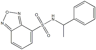 N-(1-phenylethyl)-2,1,3-benzoxadiazole-4-sulfonamide 结构式