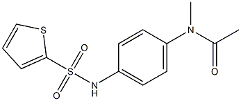 N-methyl-N-[4-(thiophen-2-ylsulfonylamino)phenyl]acetamide 结构式