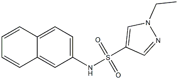 1-ethyl-N-naphthalen-2-ylpyrazole-4-sulfonamide 结构式