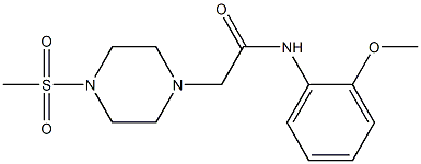 N-(2-methoxyphenyl)-2-(4-methylsulfonylpiperazin-1-yl)acetamide 结构式