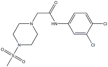 N-(3,4-dichlorophenyl)-2-(4-methylsulfonylpiperazin-1-yl)acetamide 结构式