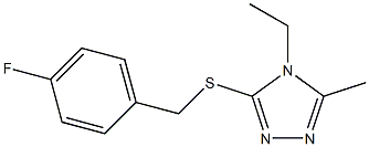 4-ethyl-3-[(4-fluorophenyl)methylsulfanyl]-5-methyl-1,2,4-triazole 结构式