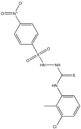 1-(3-chloro-2-methylphenyl)-3-[(4-nitrophenyl)sulfonylamino]thiourea 结构式