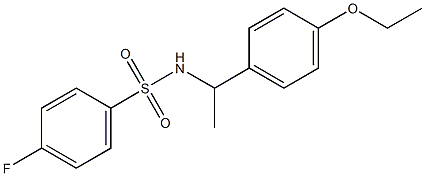 N-[1-(4-ethoxyphenyl)ethyl]-4-fluorobenzenesulfonamide 结构式