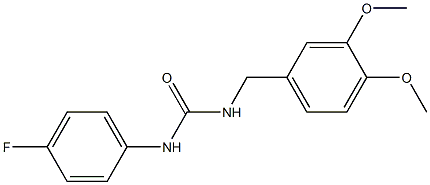 1-[(3,4-dimethoxyphenyl)methyl]-3-(4-fluorophenyl)urea 结构式