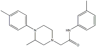 2-[3-methyl-4-(4-methylphenyl)piperazin-1-yl]-N-(3-methylphenyl)acetamide 结构式