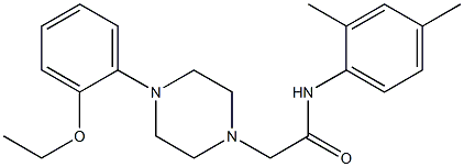 N-(2,4-dimethylphenyl)-2-[4-(2-ethoxyphenyl)piperazin-1-yl]acetamide 结构式