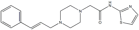 2-[4-[(E)-3-phenylprop-2-enyl]piperazin-1-yl]-N-(1,3-thiazol-2-yl)acetamide 结构式