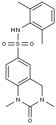 N-(2,6-dimethylphenyl)-1,3-dimethyl-2-oxo-4H-quinazoline-6-sulfonamide 结构式