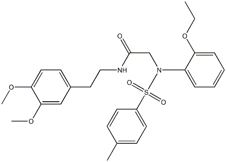 N-[2-(3,4-dimethoxyphenyl)ethyl]-2-(2-ethoxy-N-(4-methylphenyl)sulfonylanilino)acetamide 结构式