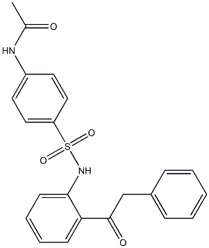 N-[4-[[2-(2-phenylacetyl)phenyl]sulfamoyl]phenyl]acetamide 结构式