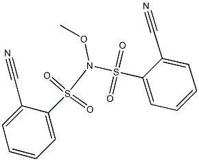 2-cyano-N-(2-cyanophenyl)sulfonyl-N-methoxybenzenesulfonamide 结构式