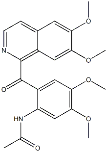 N-[2-(6,7-dimethoxyisoquinoline-1-carbonyl)-4,5-dimethoxyphenyl]acetamide 结构式