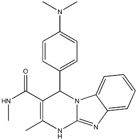 4-[4-(dimethylamino)phenyl]-N,2-dimethyl-1,4-dihydropyrimido[1,2-a]benzimidazole-3-carboxamide 结构式