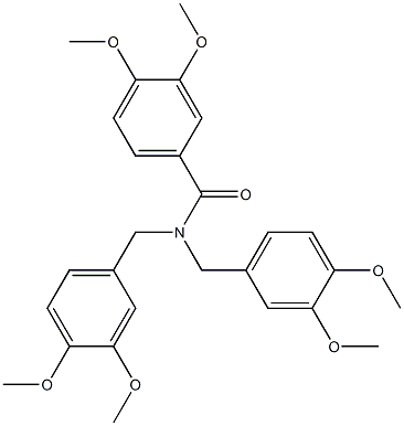 N,N-bis[(3,4-dimethoxyphenyl)methyl]-3,4-dimethoxybenzamide 结构式