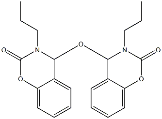 4-[(2-oxo-3-propyl-4H-1,3-benzoxazin-4-yl)oxy]-3-propyl-4H-1,3-benzoxazin-2-one 结构式