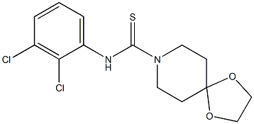 N-(2,3-dichlorophenyl)-1,4-dioxa-8-azaspiro[4.5]decane-8-carbothioamide 结构式