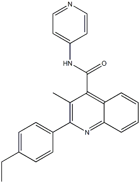 2-(4-ethylphenyl)-3-methyl-N-pyridin-4-ylquinoline-4-carboxamide 结构式