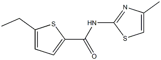 5-ethyl-N-(4-methyl-1,3-thiazol-2-yl)thiophene-2-carboxamide 结构式