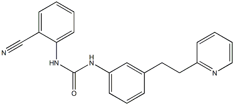 1-(2-cyanophenyl)-3-[3-(2-pyridin-2-ylethyl)phenyl]urea 结构式