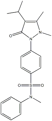 4-(2,3-dimethyl-5-oxo-4-propan-2-ylpyrazol-1-yl)-N-methyl-N-phenylbenzenesulfonamide 结构式