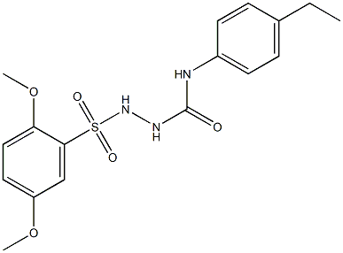 1-[(2,5-dimethoxyphenyl)sulfonylamino]-3-(4-ethylphenyl)urea 结构式