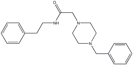 2-(4-benzylpiperazin-1-yl)-N-(2-phenylethyl)acetamide 结构式