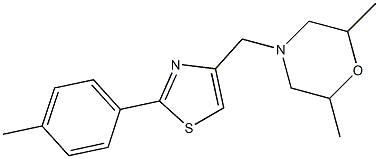 2,6-dimethyl-4-[[2-(4-methylphenyl)-1,3-thiazol-4-yl]methyl]morpholine 结构式