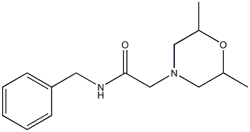 N-benzyl-2-(2,6-dimethylmorpholin-4-yl)acetamide 结构式