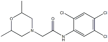 2-(2,6-dimethylmorpholin-4-yl)-N-(2,4,5-trichlorophenyl)acetamide 结构式