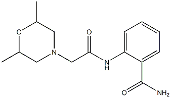2-[[2-(2,6-dimethylmorpholin-4-yl)acetyl]amino]benzamide 结构式