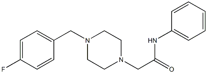 2-[4-[(4-fluorophenyl)methyl]piperazin-1-yl]-N-phenylacetamide 结构式