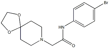 N-(4-bromophenyl)-2-(1,4-dioxa-8-azaspiro[4.5]decan-8-yl)acetamide 结构式