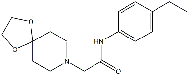 2-(1,4-dioxa-8-azaspiro[4.5]decan-8-yl)-N-(4-ethylphenyl)acetamide 结构式