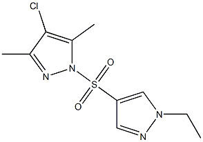 4-chloro-1-(1-ethylpyrazol-4-yl)sulfonyl-3,5-dimethylpyrazole 结构式